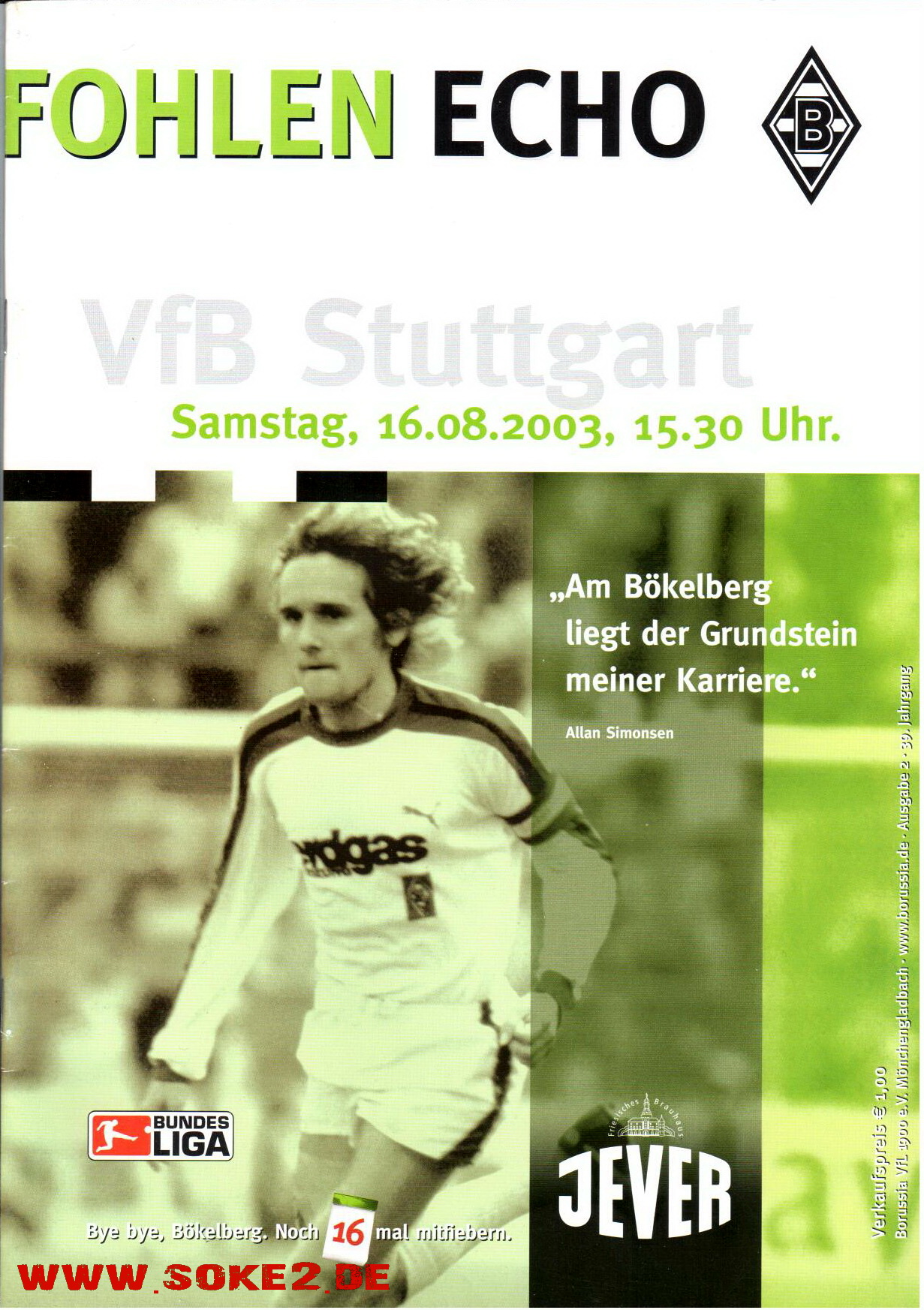 Borussia Mönchengladbach Bundesliga 2003/04 - DFB data center